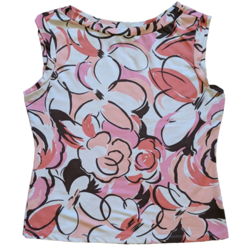 New York & Company Floral Sleeveless Blouse